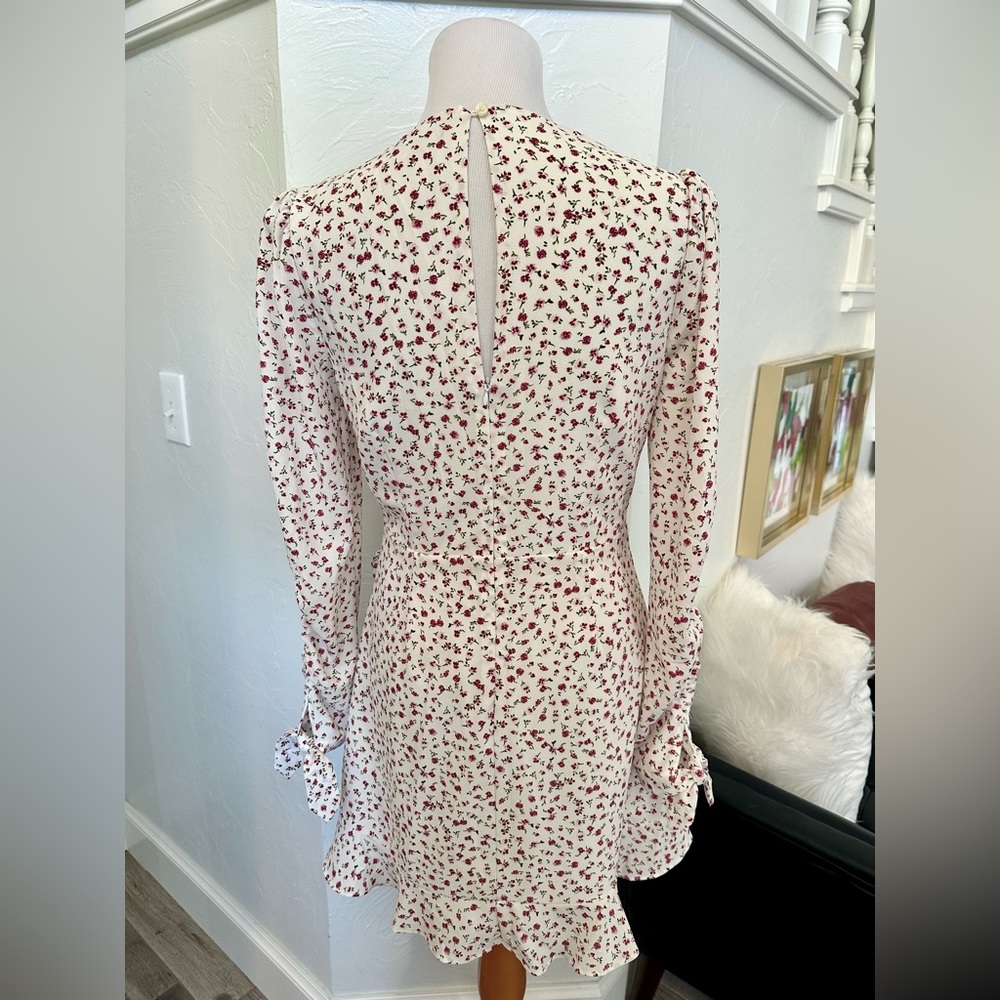 NEW 1. State GORGEOUS white floral wrap dress - senior photo or bridal DRESS - Picture 4 of 11